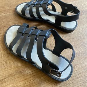 Melissa black jelly gladiator sandals